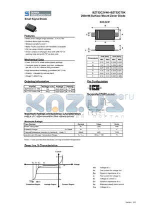 BZT52C10K datasheet - 200mW,Surface Mount Zener Diode