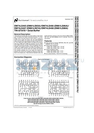 DM74LS466 datasheet - TRI-STATE Octal Buffer