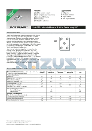 2FAM-C5R datasheet - Integrated Passive & Active Device using CSP