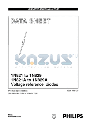 1N821A datasheet - Voltage reference diodes