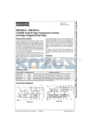 DM74S373N datasheet - 3-STATE Octal D-Type Transparent Latches