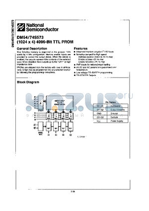 DM74S573N datasheet - (1024 X 4) 4096-BIT TTL PROM