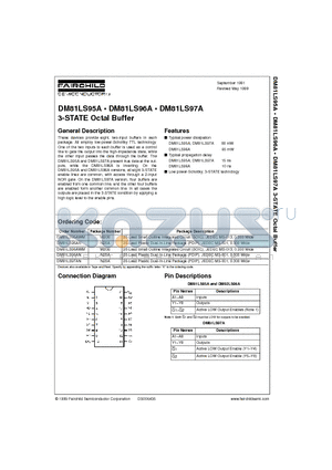 DM81LS95AWM datasheet - 3-STATE Octal Buffer