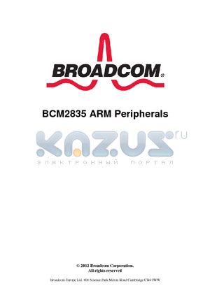 BCM2835 datasheet - Timers, Interrupt controller, GPIO, USB, PCM/12S