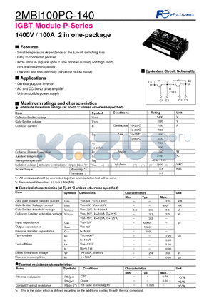 2MBI100PC-140 datasheet - IGBT Module