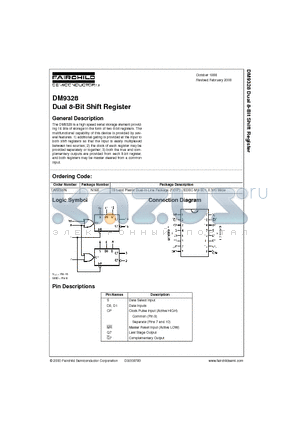 DM9328N datasheet - Dual 8-Bit Shift Register