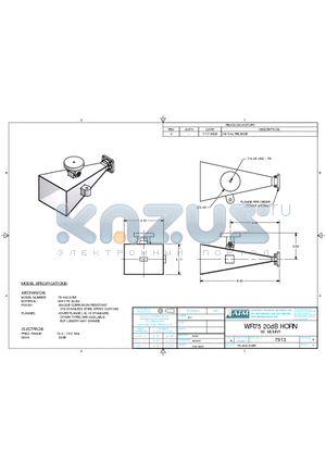 75-442-X datasheet - WR75 20dB HORN W/MOUNT