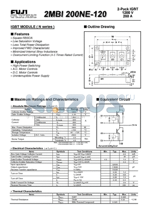 2MBI200NE-120 datasheet - IGBT MODULE ( N series )
