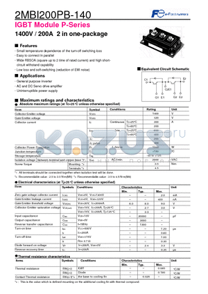 2MBI200PB-140 datasheet - IGBT Module