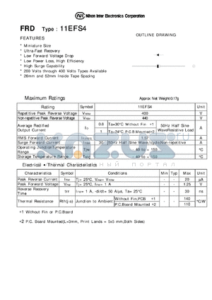 11EFS4 datasheet - Low Forward Voltage drop Diode