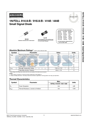 1N916 datasheet - Small Signal Diode