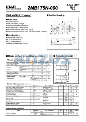 2MBI75N-060 datasheet - IGBT(600V 75A)