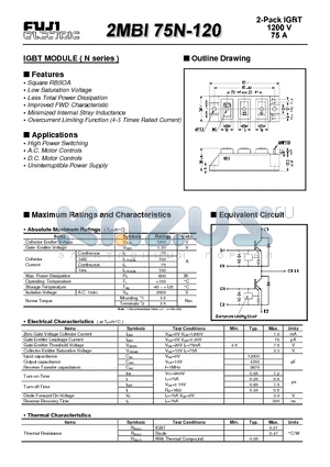 2MBI75N-120 datasheet - IGBT(1200V 75A)
