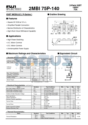 2MBI75P-140 datasheet - IGBT(1400V 75A)