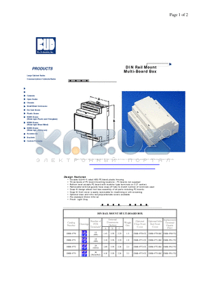 DMB-4770 datasheet - Durable UL94V- 0 rated ABS/PC blend plastic housing