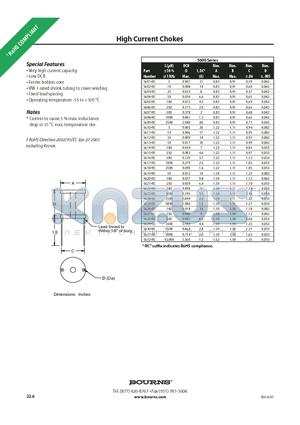 5621-RC datasheet - High Current Chokes