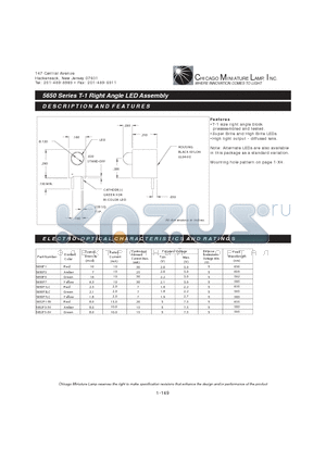5650F1LC datasheet - T-1 Right Angle LED Assembly