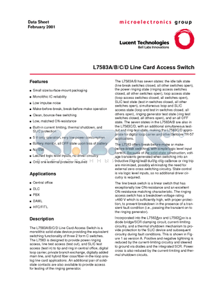 ATTL7583DF datasheet - Line Card Access Switch