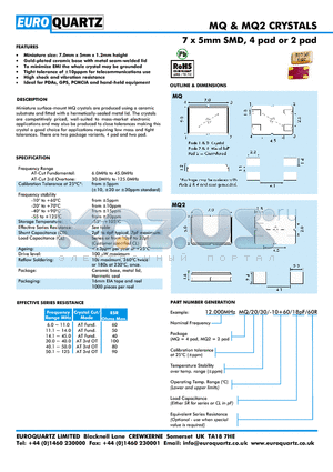 12.000MQ22030-101860 datasheet - 7 x 5mm SMD, 4 pad or 2 pad