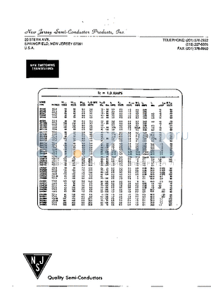 2N1715 datasheet - NPN SWITCHING TRANSISTORS