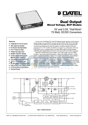 BCP-5-3.3-D24 datasheet - Dual Output Mixed Voltage, BCP Models
