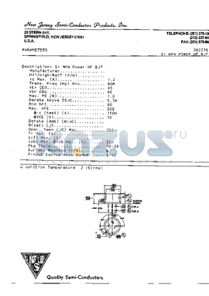 2N2270 datasheet - SI NPN LO-PWR BJT