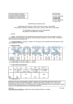 2N2484 datasheet - SEMICONDUCTOR DEVICE, TRANSISTOR, NPN, SILICON, LOW-POWER TYPES 2N2484, 2N2484UA, 2N2484UB, JAN, JANTX, JANTXV, JANS, JANHC, AND JANKC