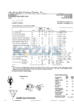 2N2811 datasheet - SILICON PLANAR NPN POWER TRANSISTORS