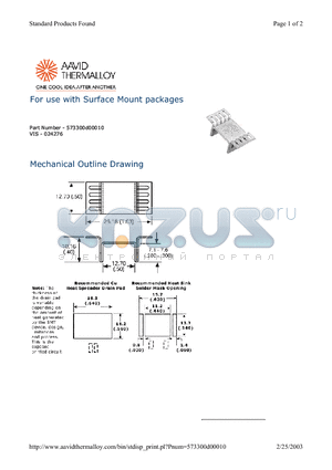 573300D00010 datasheet - For use with Surface Mount packages