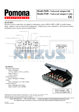 5737 datasheet - Universal Adapter Kit