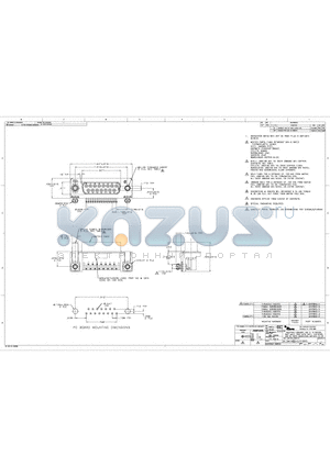 5747845-2 datasheet - RECEPTACLE ASSEMBLY, SIZE 2, 15 POSITION, RIGHT ANGLE, FRONT METAL SHELL, .318 SERIES, .026 DIA POSTS, BOARDLOCKS, AMPLIMITE HD-20