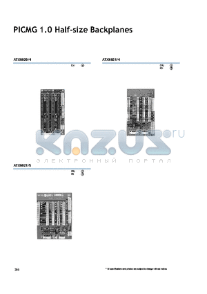 ATX6021/4 datasheet - PICMG 1.0 Half-size Backplanes