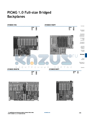 ATX6022/20GP18 datasheet - PICMG 1.0 Full-size Bridged Backplanes