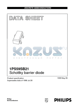 1PS59SB21 datasheet - Schottky barrier diode