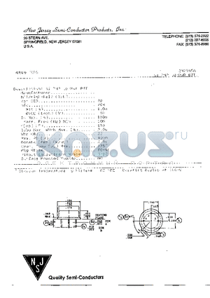 2N2945A datasheet - SI PNP LO-PWR BJT