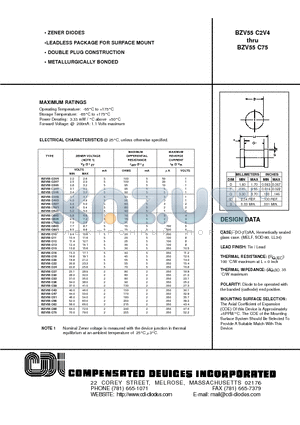 BZV55C11 datasheet - ZENER DIODES