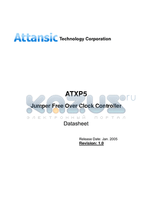ATXP5 datasheet - Jumper Free Over Clock Controller