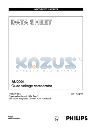 AU2901 datasheet - Quad voltage comparator