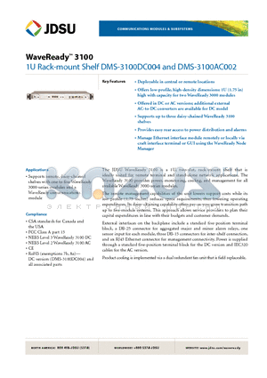 DMS-3100DC004 datasheet - WaveReady 3100