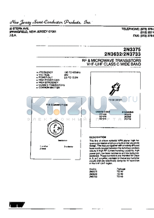 2N3632 datasheet - RF & MICROWAVE TRANSISTORS