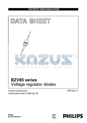 BZV85 datasheet - Voltage regulator diodes