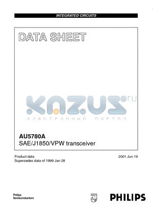AU5780A datasheet - SAE/J1850/VPW transceiver