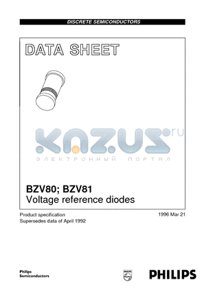 BZV80 datasheet - Voltage reference diodes