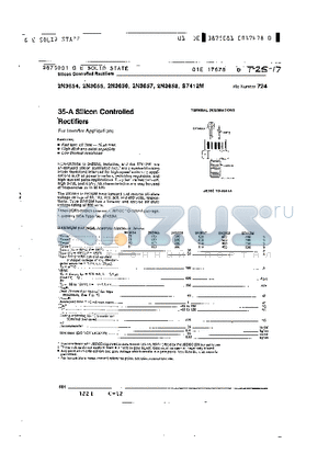 2N3654 datasheet - 35-A SILICON CONTROLLED RECTIFIERS