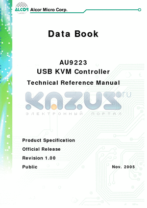 AU9223 datasheet - USB KVM Controller Technical Reference Manual
