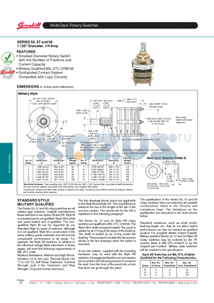 57HS22-05-1-16N-C datasheet - Multi-Deck Rotary Switches