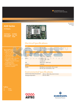 AUD03G48 datasheet - 10 Watts Embedded Power