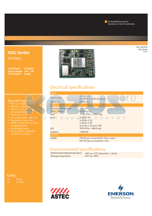 AUG07G48 datasheet - 20w Ultra Low Profile - 4.8mm