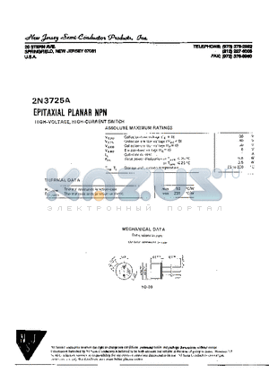 2N3725A datasheet - EPITAXIAL PLANAR NPN