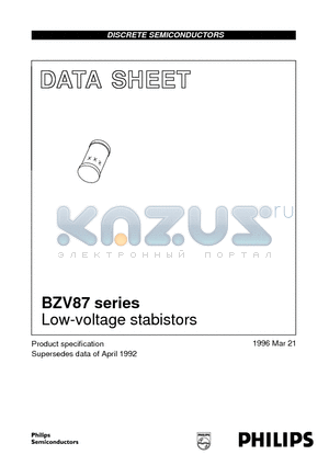 BZV87-1V4 datasheet - Low-voltage stabistors